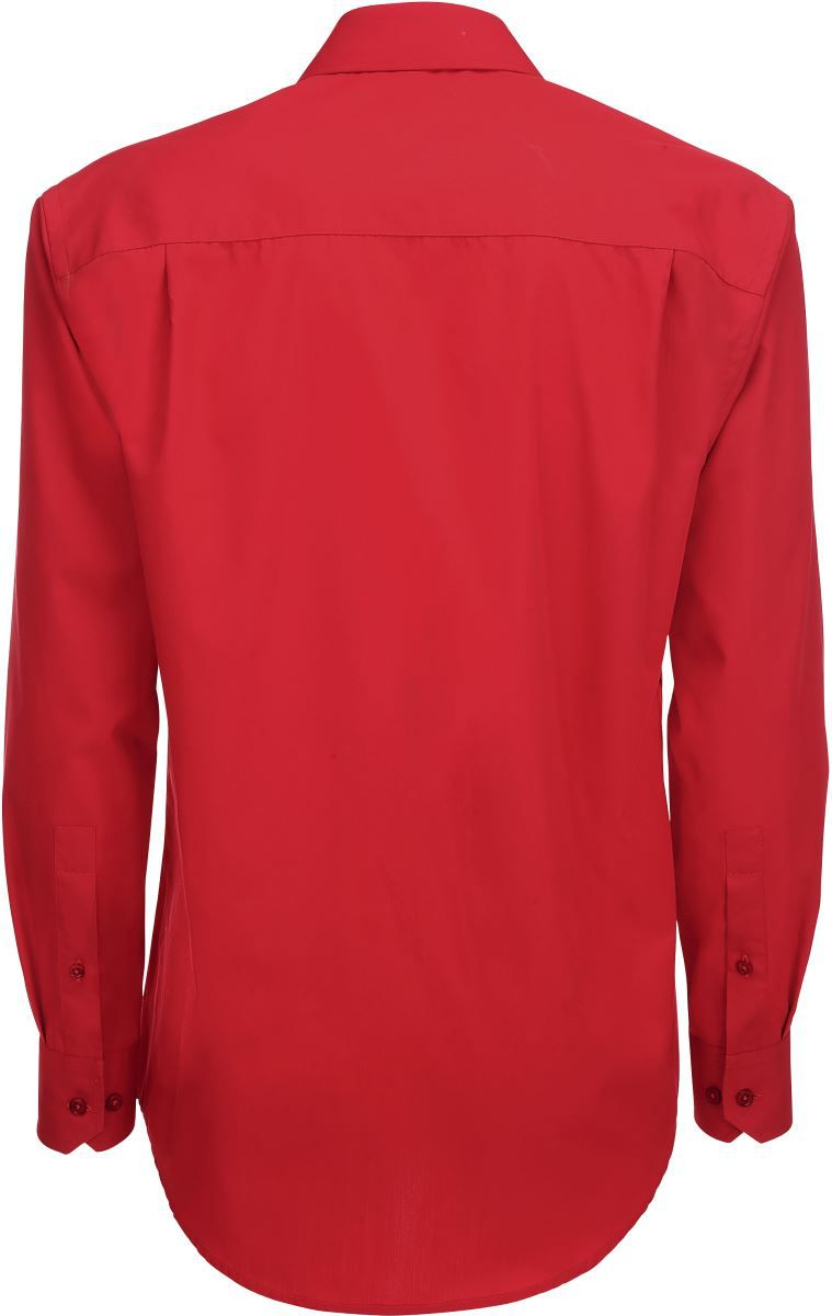 Smart LSL /men | Mix Popeline Hemd langarm (deep red)