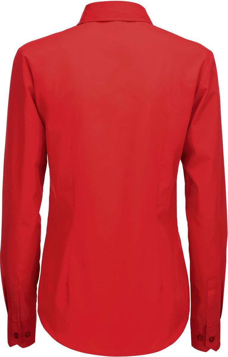 Smart LSL /women | Mix Popeline Bluse langarm (deep red)
