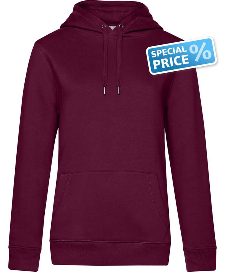 QUEEN Hooded_° | Damen Kapuzen Sweater (dark cherry)