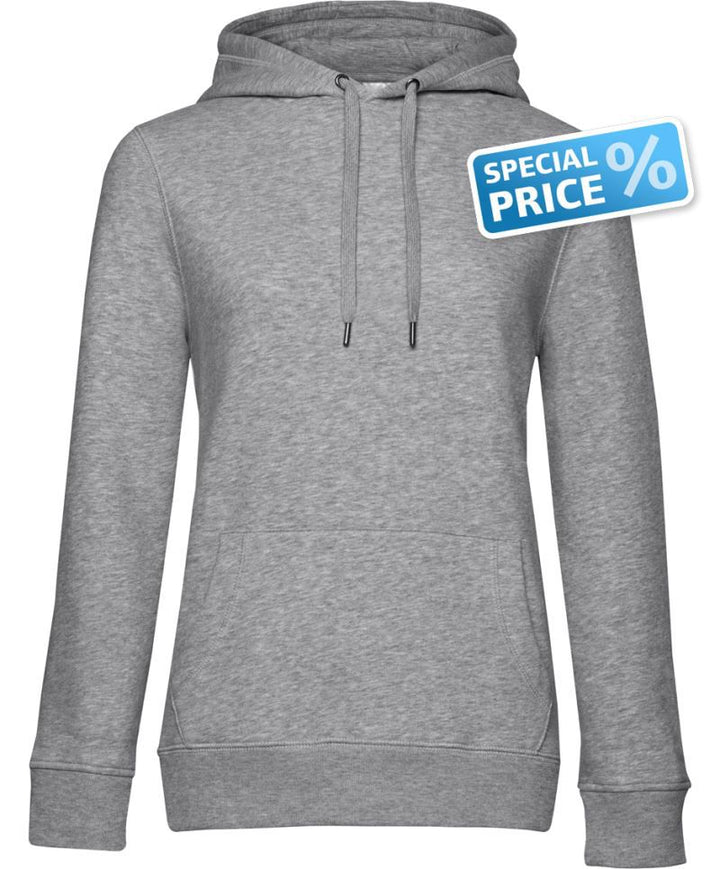 QUEEN Hooded_° | Damen Kapuzen Sweater (heather grey)