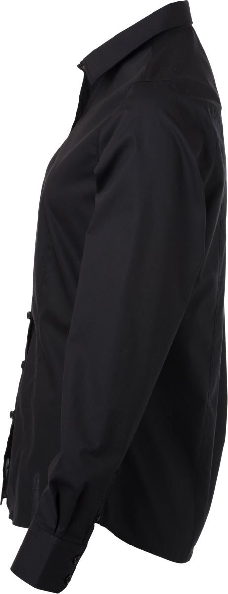 JN 677 | Popeline Bluse langarm (black)