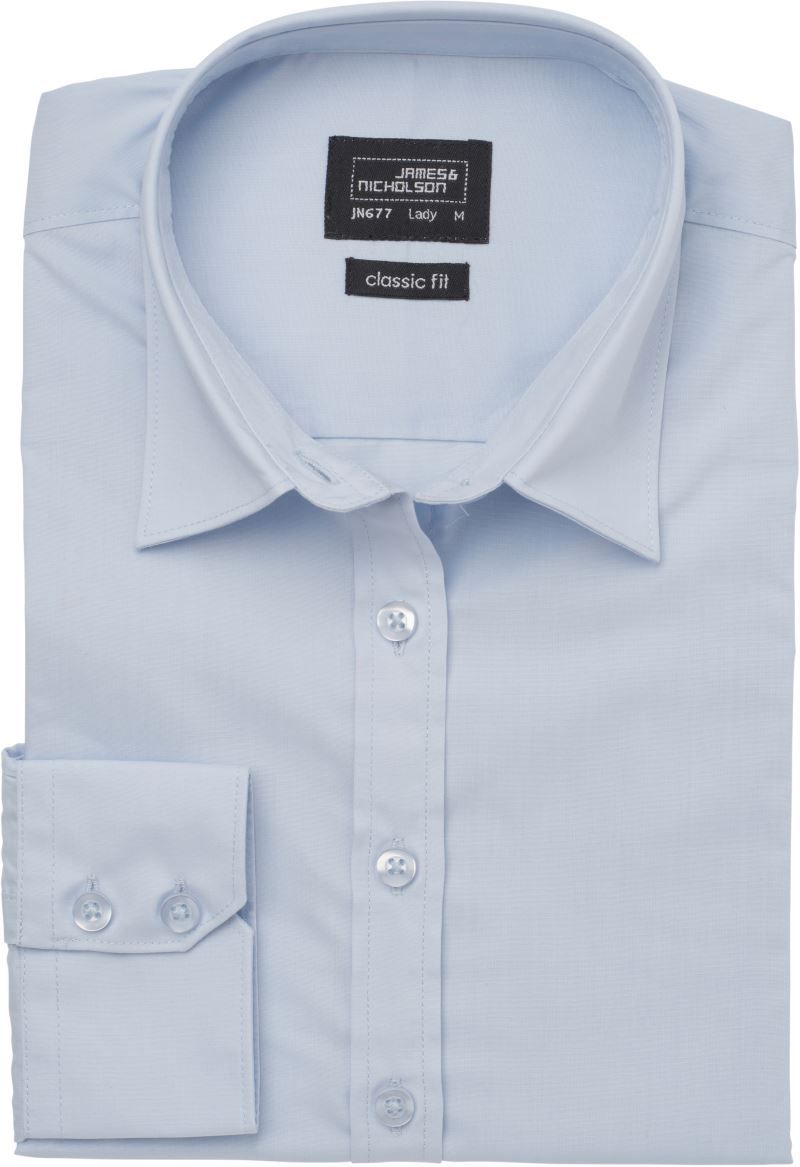 JN 677 | Popeline Bluse langarm (light blue)