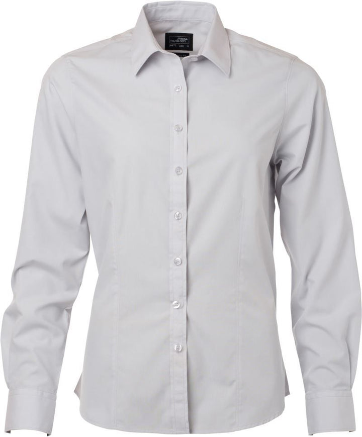 JN 677 | Popeline Bluse langarm (light grey)