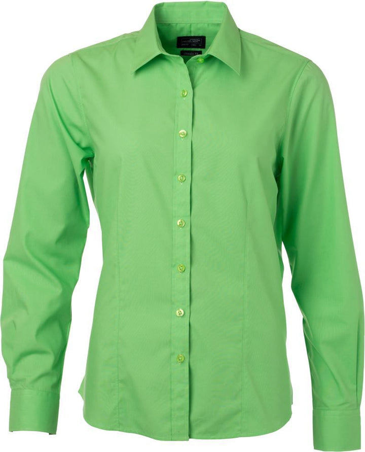 JN 677 | Popeline Bluse langarm (lime green)