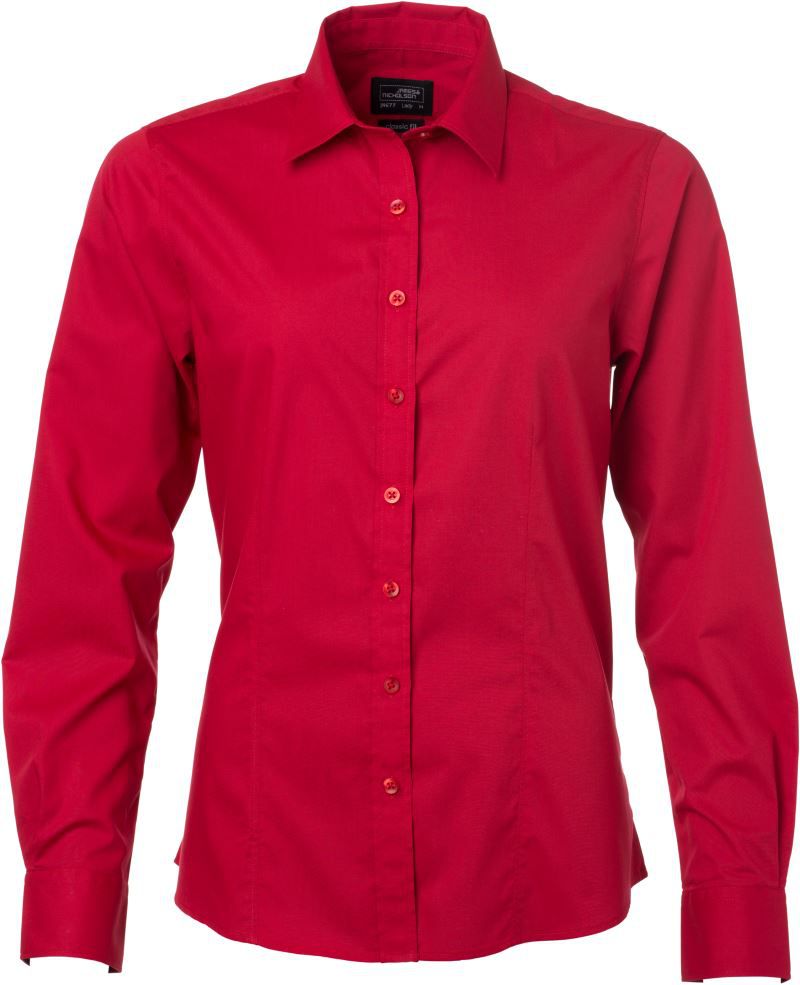 JN 677 | Popeline Bluse langarm (red)