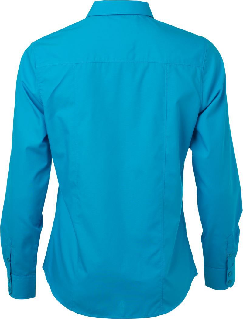 JN 677 | Popeline Bluse langarm (turquoise)