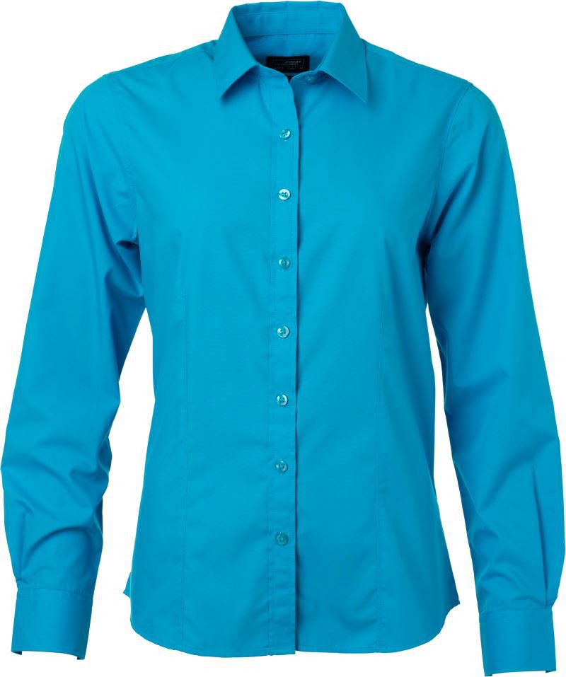 JN 677 | Popeline Bluse langarm (turquoise)