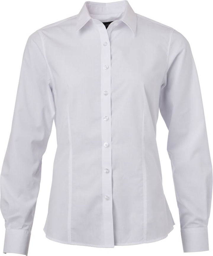 JN 677 | Popeline Bluse langarm (white)
