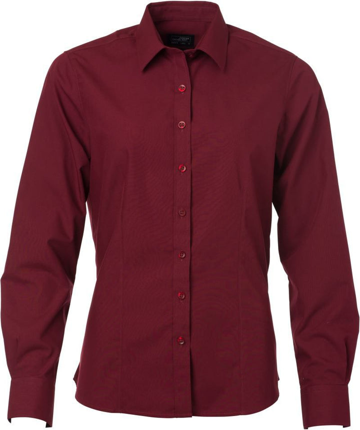 JN 677 | Popeline Bluse langarm (wine)