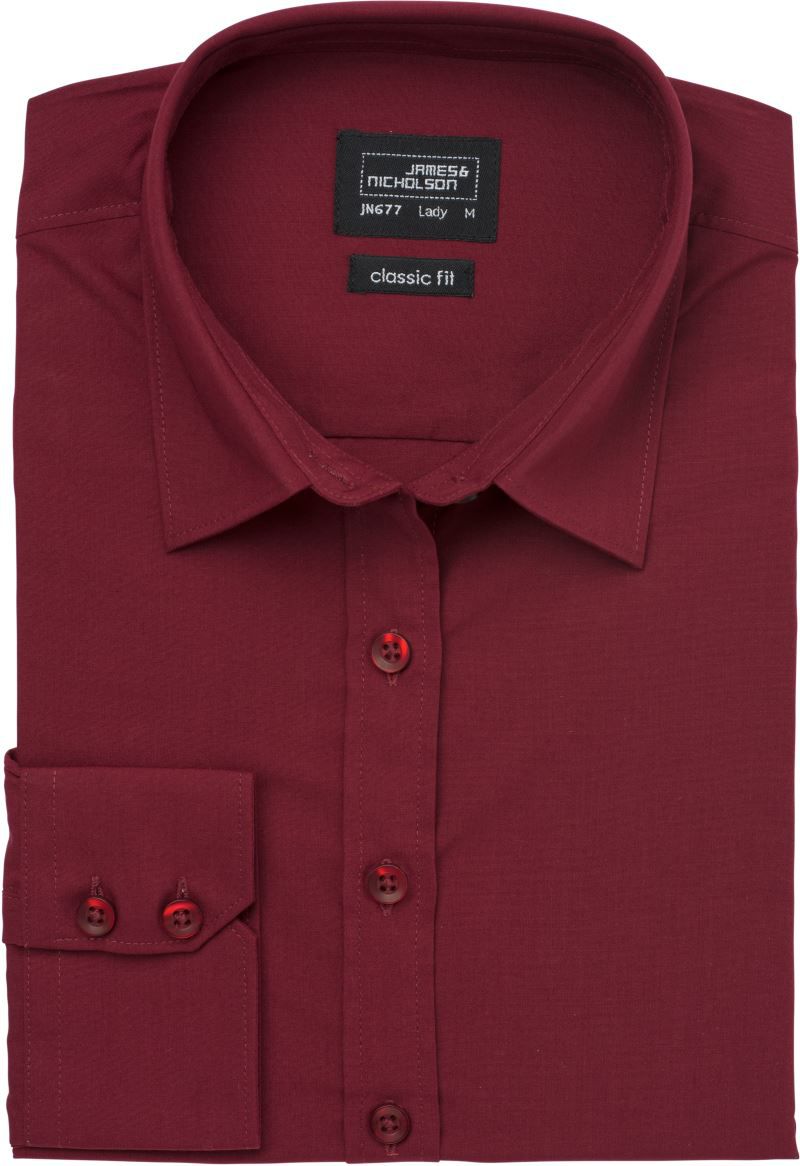 JN 677 | Popeline Bluse langarm (wine)