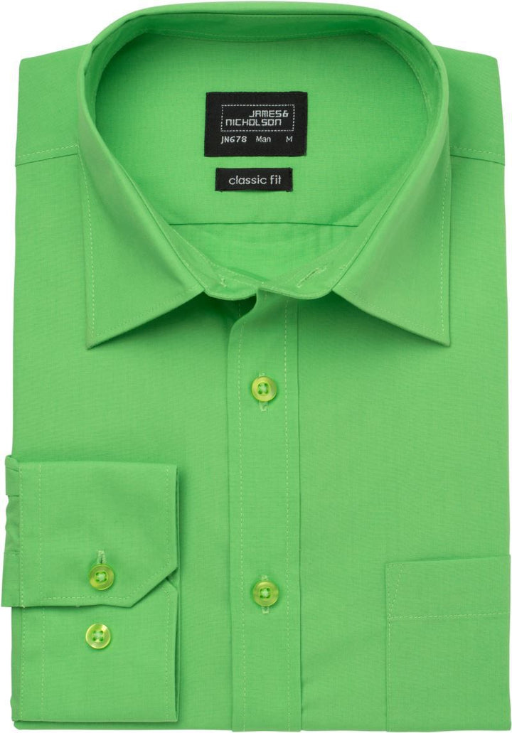 JN 678 | Popeline Hemd langarm (lime green)