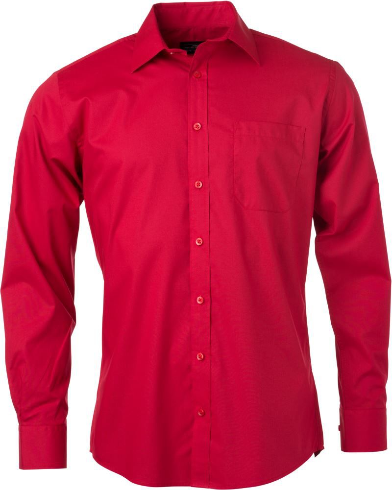 JN 678 | Popeline Hemd langarm (red)
