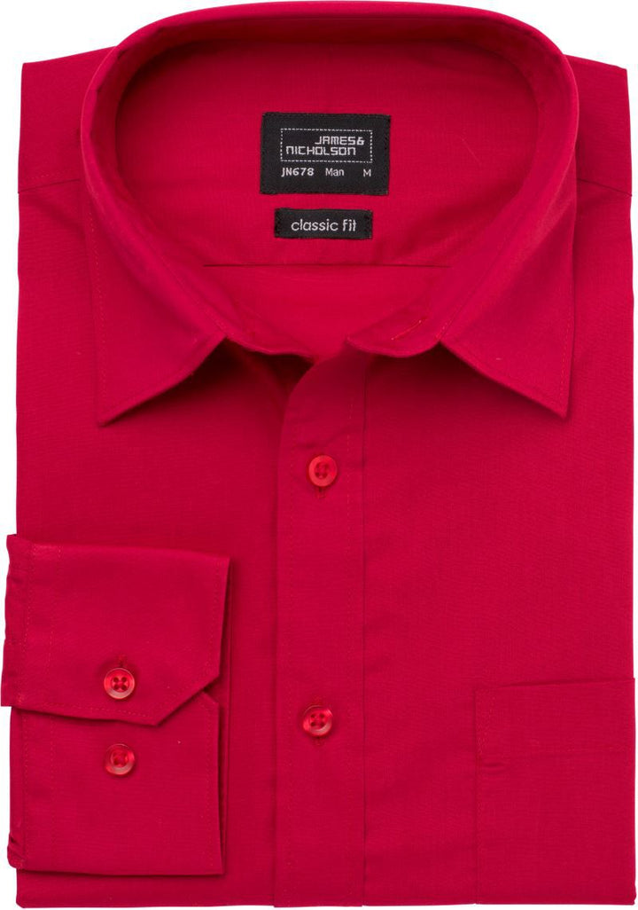 JN 678 | Popeline Hemd langarm (red)