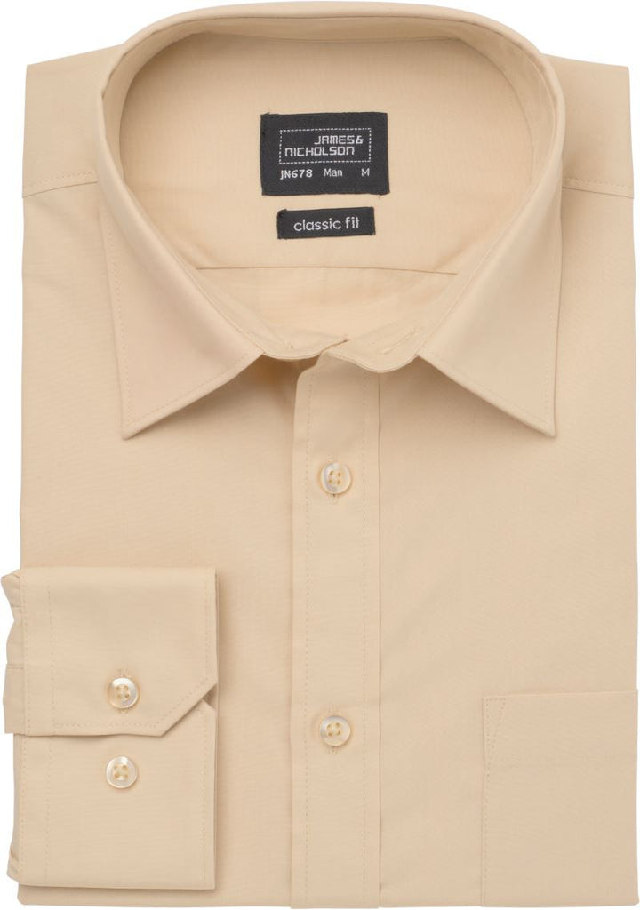 JN 678 | Popeline Hemd langarm (stone)