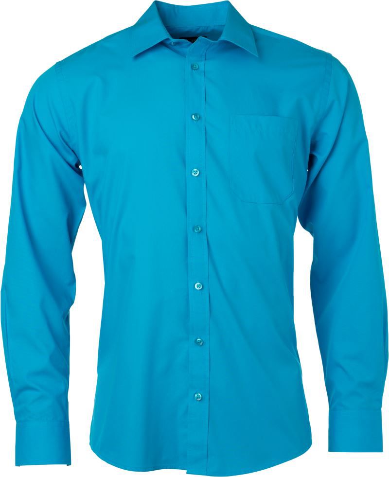 JN 678 | Popeline Hemd langarm (turquoise)