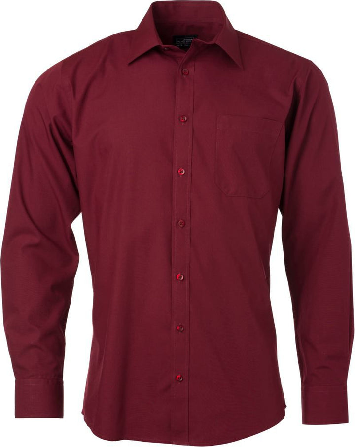 JN 678 | Popeline Hemd langarm (wine)