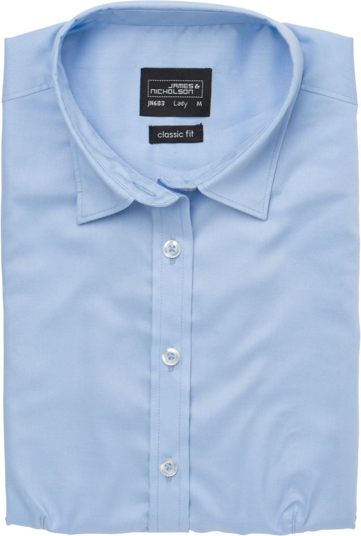 JN 683 | Micro-Twill Bluse kurzarm (light blue)