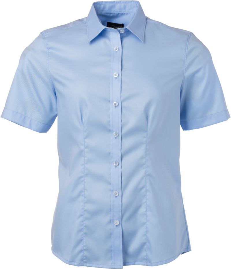 JN 683 | Micro-Twill Bluse kurzarm (light blue)