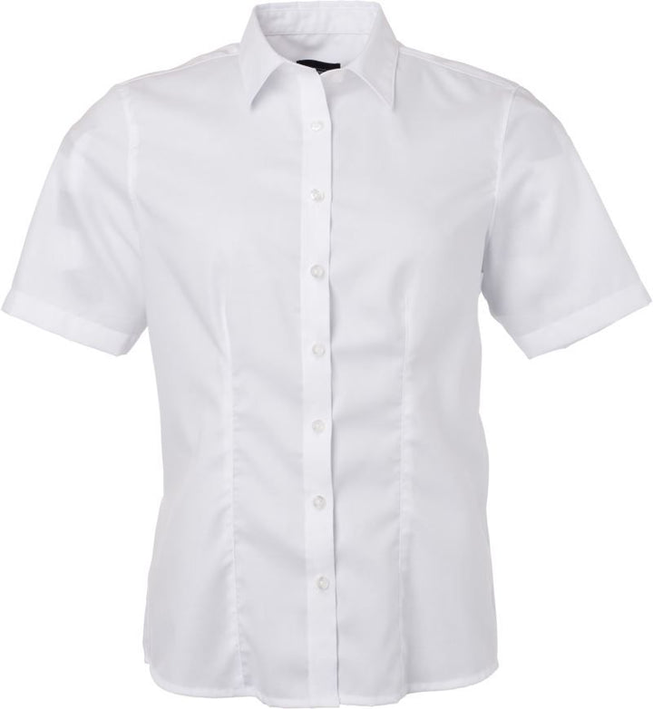 JN 683 | Micro-Twill Bluse kurzarm (white)