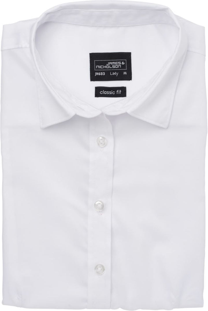 JN 683 | Micro-Twill Bluse kurzarm (white)