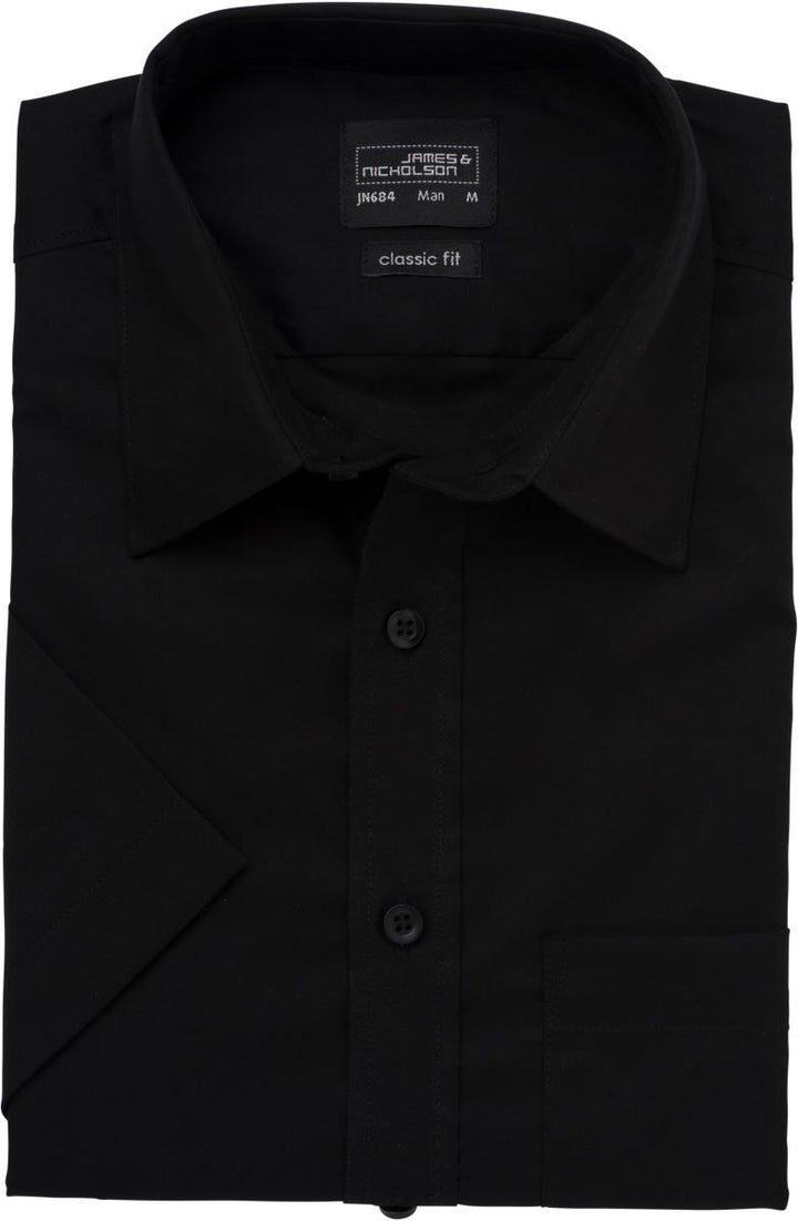 JN 684 | Micro-Twill Hemd kurzarm (black)