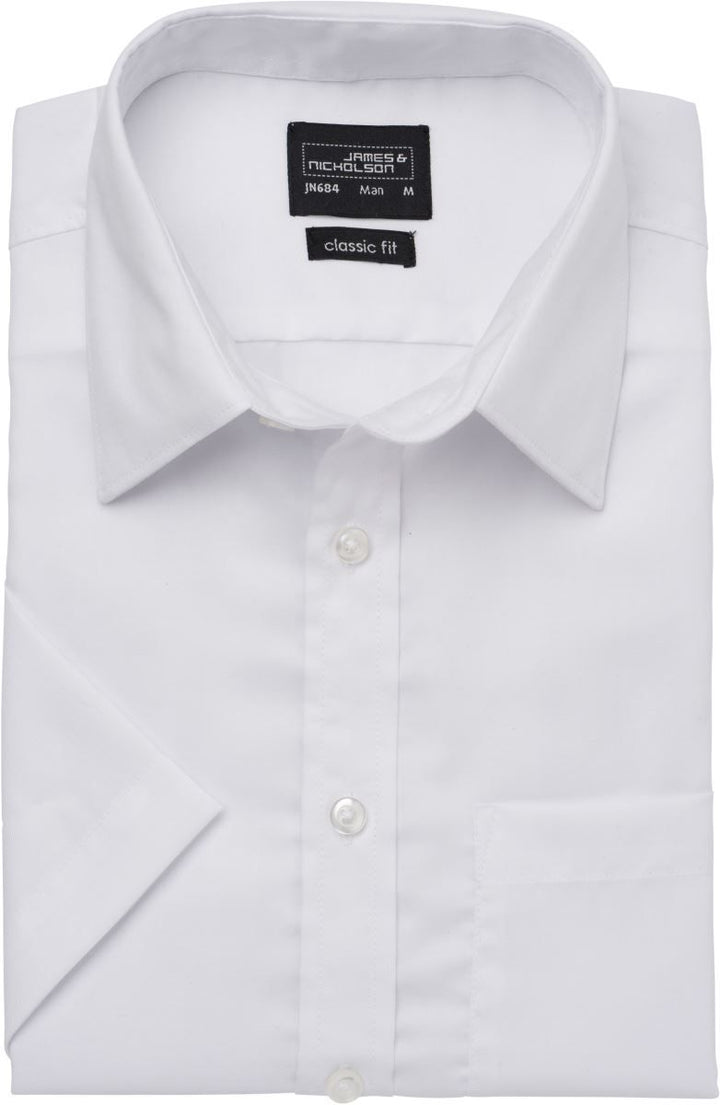 JN 684 | Micro-Twill Hemd kurzarm (white)