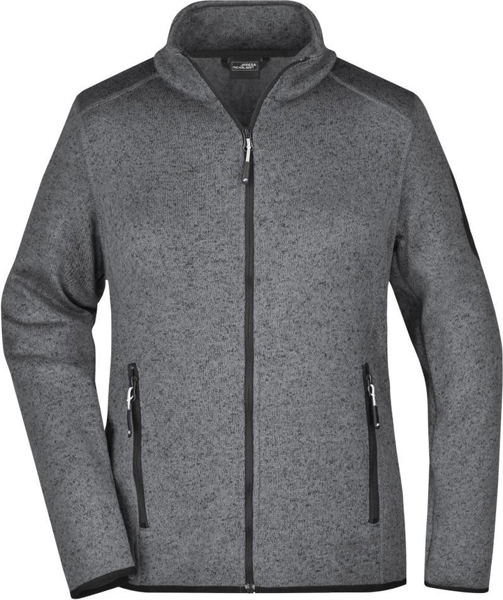 JN 761 | Damen Strickfleece Jacke (silver)