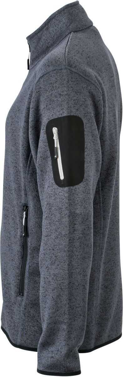 JN 762 | Herren Strickfleece Jacke (silver)
