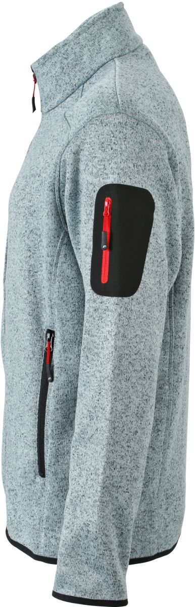 JN 762 | Herren Strickfleece Jacke (red)