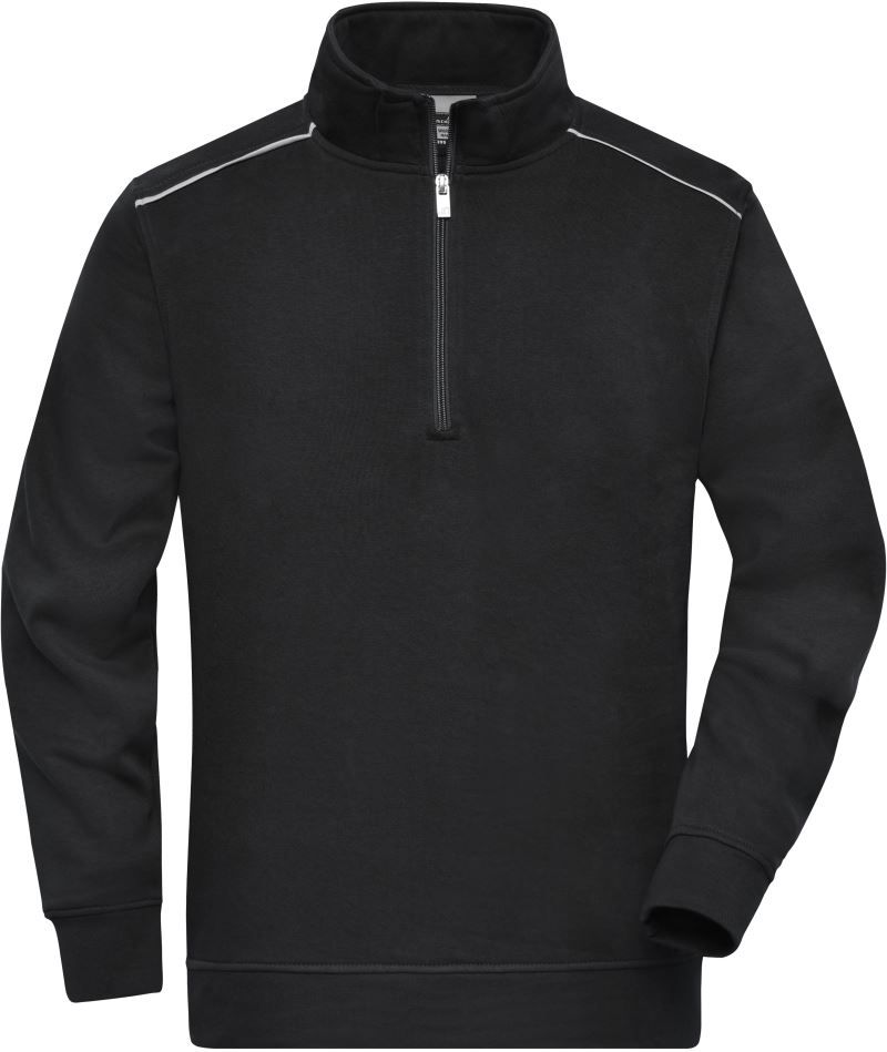 JN 895 | Workwear Sweater 1/4 Zip - Solid (black)