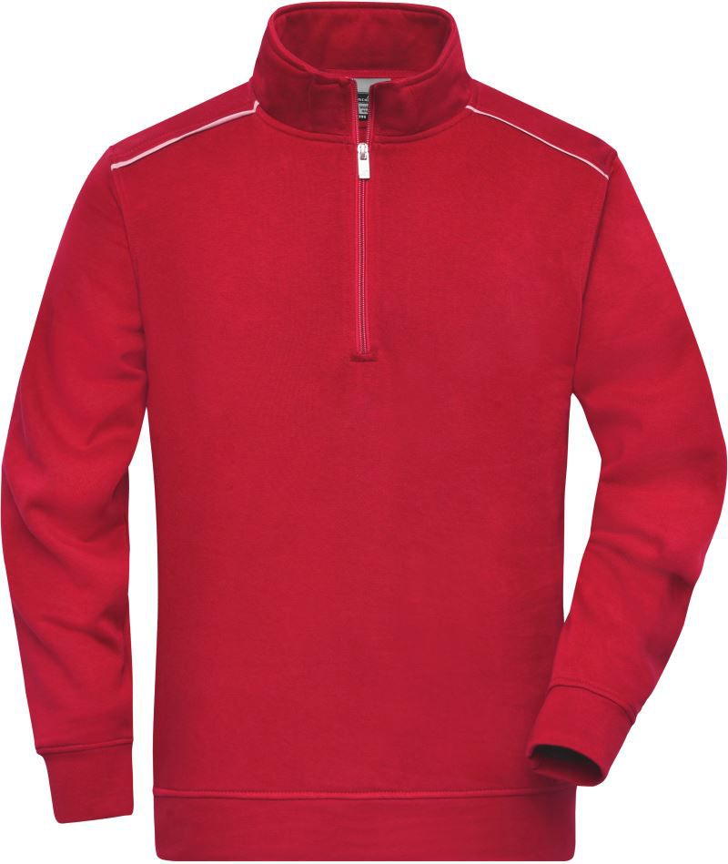 JN 895 | Workwear Sweater 1/4 Zip - Solid (red)