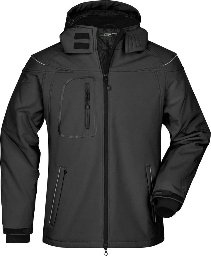 JN 1000 | Herren 3-Lagen Winter Softshell Jacke (black)