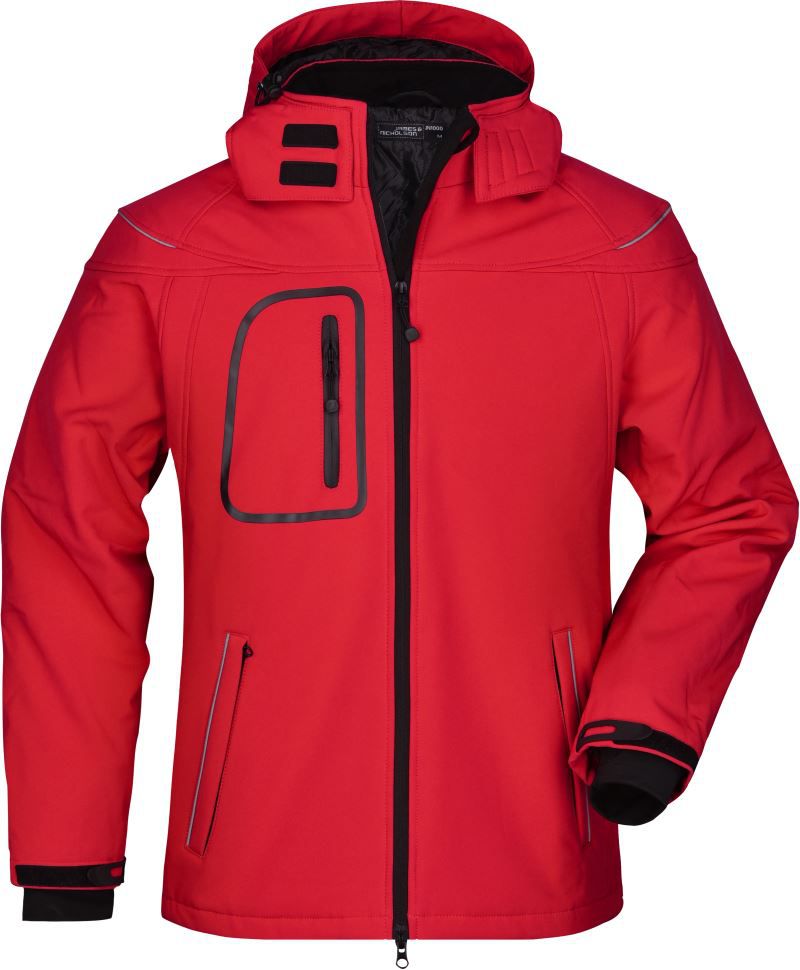 JN 1000 | Herren 3-Lagen Winter Softshell Jacke (red)