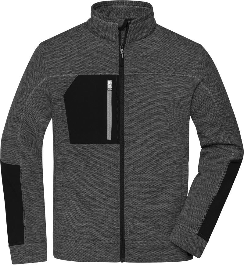 JN 1818 | Herren Strickfleece Jacke (silver)