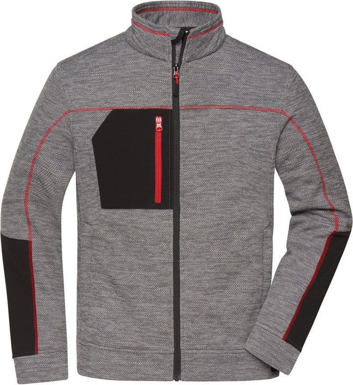 JN 1818 | Herren Strickfleece Jacke (red)