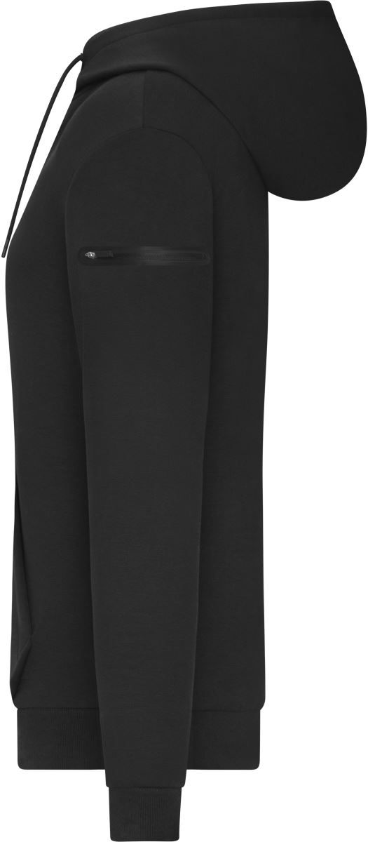 8045 | Damen Interlock Kapuzen Sweater (black)