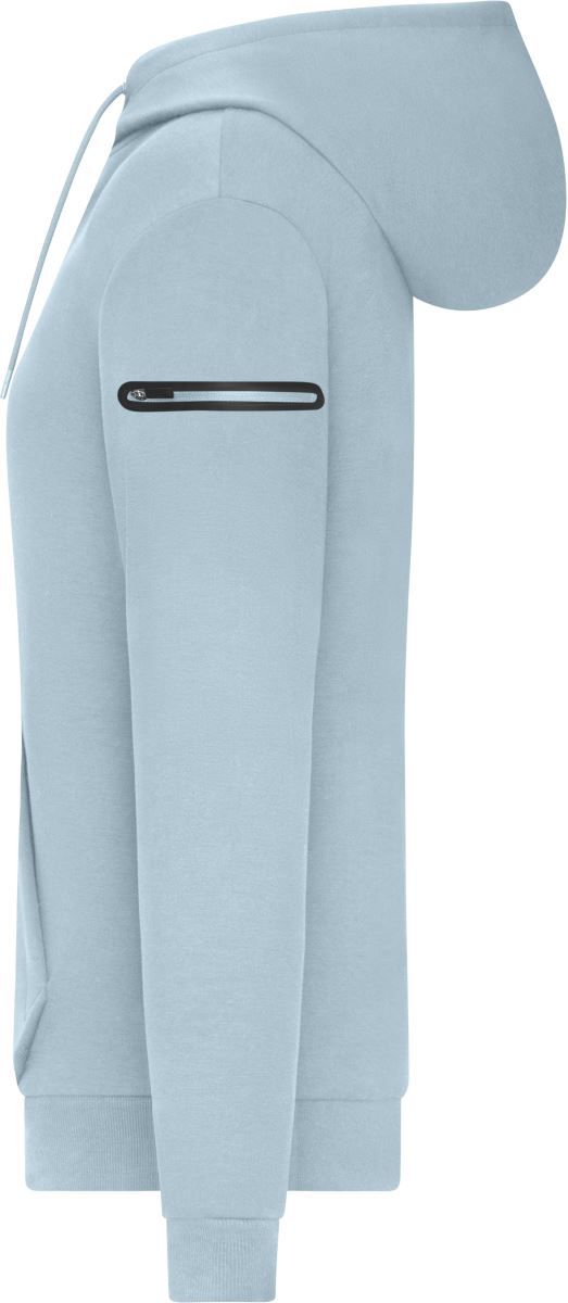8045 | Damen Interlock Kapuzen Sweater (milky blue)