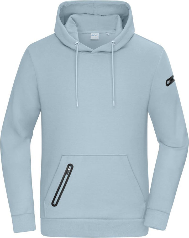 8046 | Herren Interlock Kapuzen Sweater (milky blue)