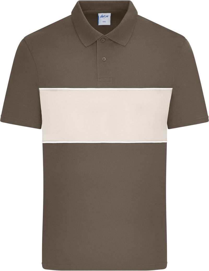 8050 | Bio Polo "Colour-Block" (sandstone)