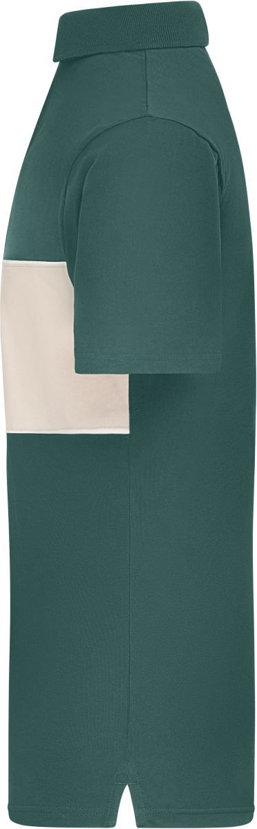 8050 | Bio Polo "Colour-Block" (sandstone)