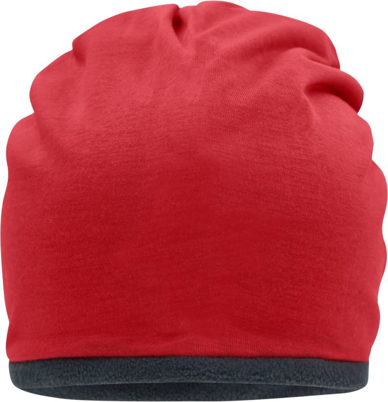 MB 7131 | Jersey Beanie mit Fleecefutter (carbon)