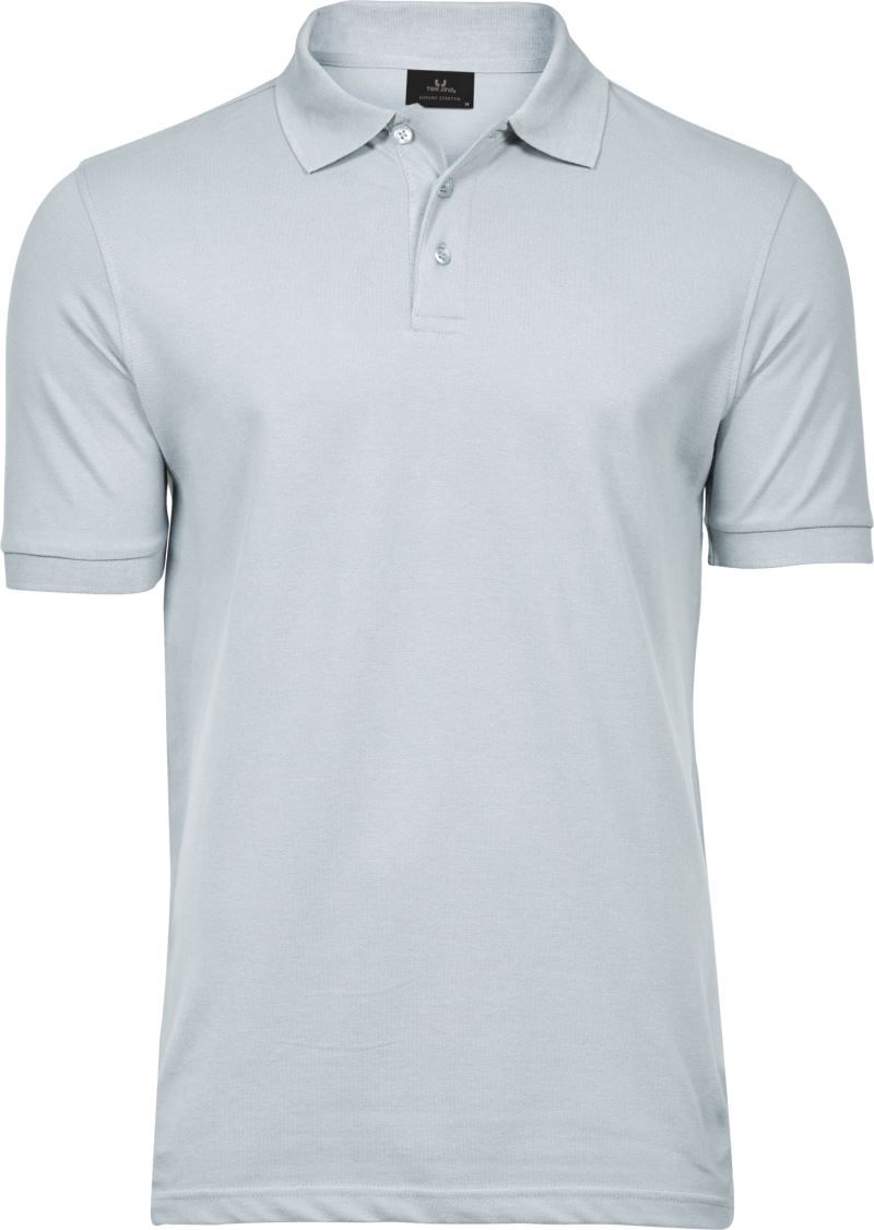 TJ 1405 | Schweres Herren Luxus Stretch Piqué Polo (ice blue)