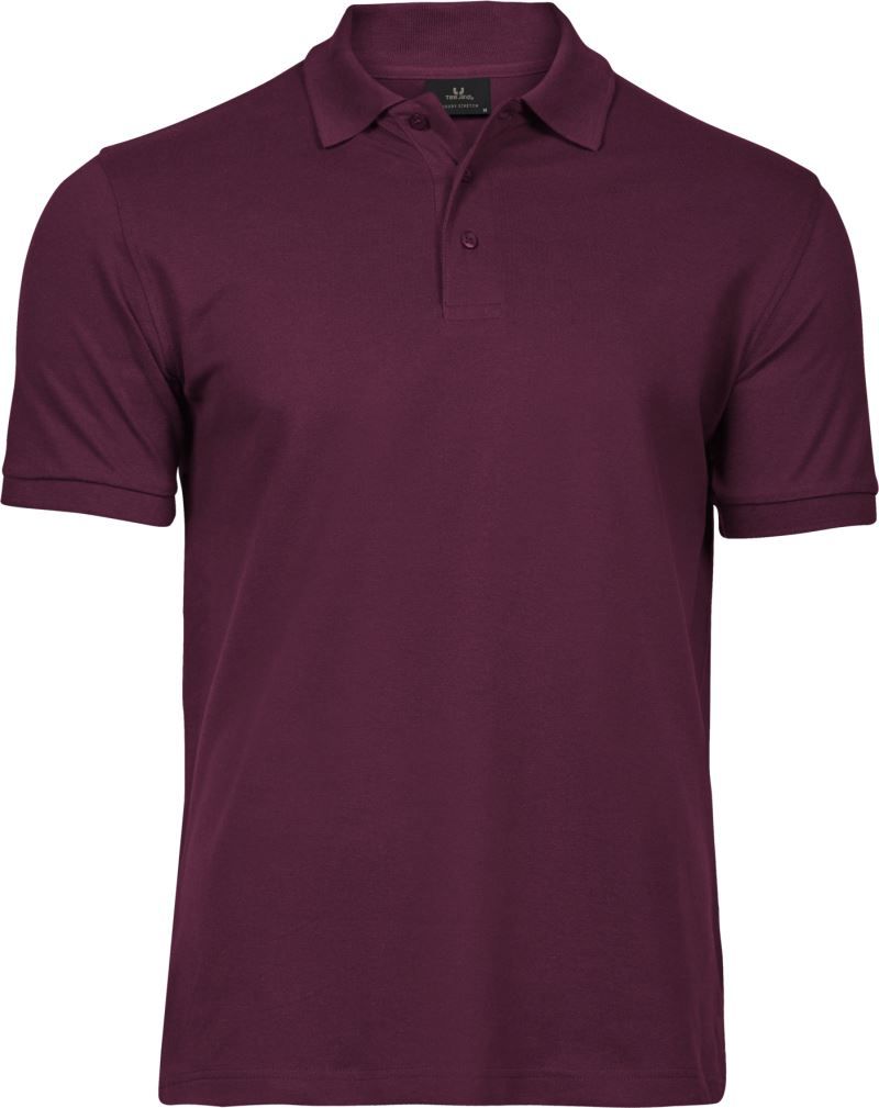 TJ 1405 | Schweres Herren Luxus Stretch Piqué Polo (wine)