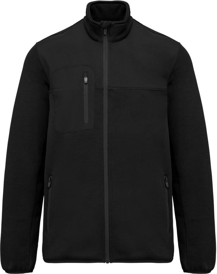 WK 9108 | Herren Workwear Strickfleece Jacke (black)