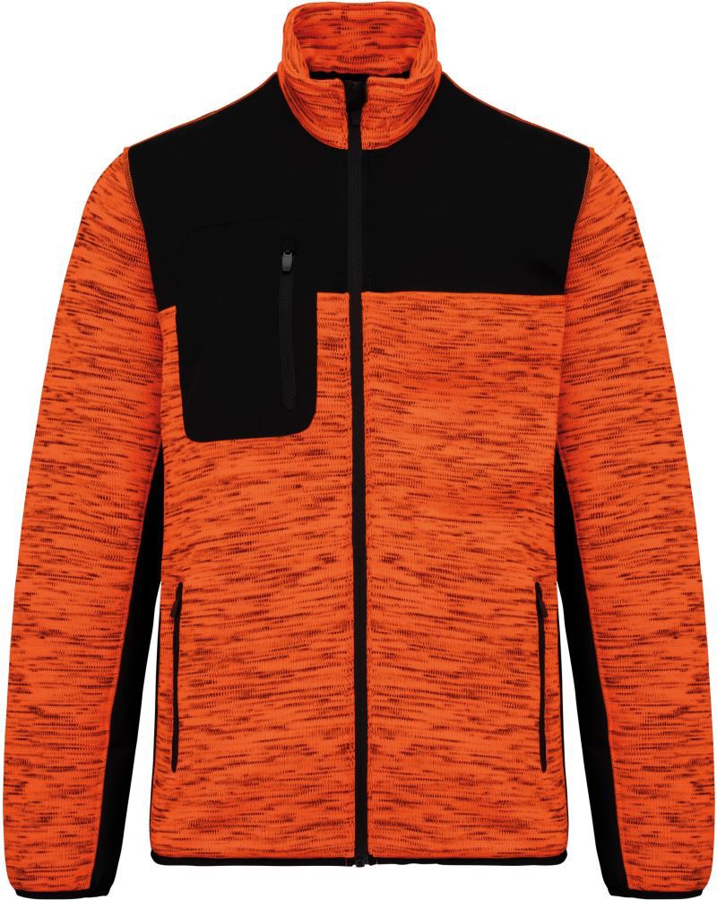 WK 9108 | Herren Workwear Strickfleece Jacke (black)
