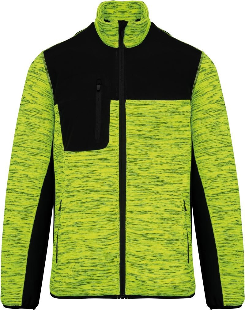WK 9108 | Herren Workwear Strickfleece Jacke (black)