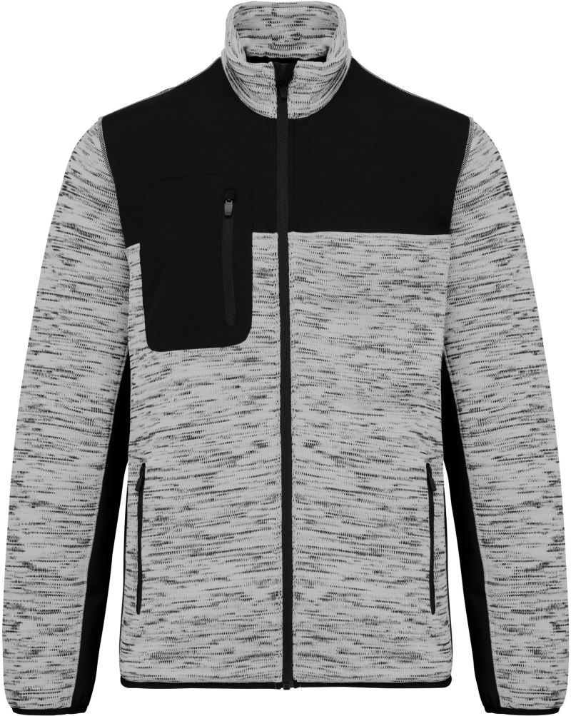 WK 9108 | Herren Workwear Strickfleece Jacke (black)