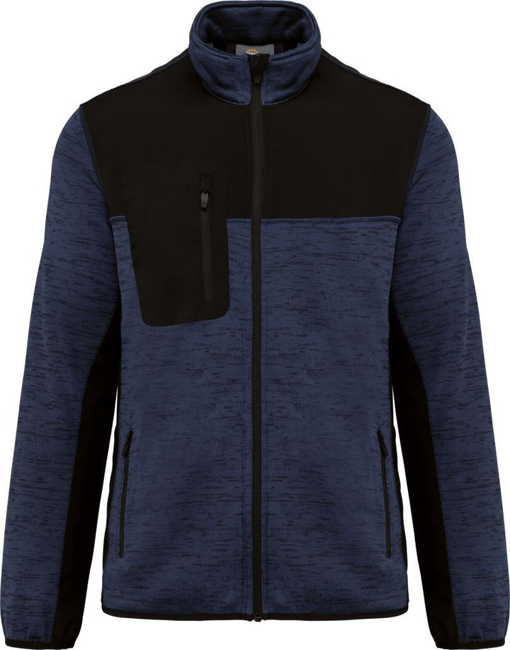 WK 9108 | Herren Workwear Strickfleece Jacke (black)