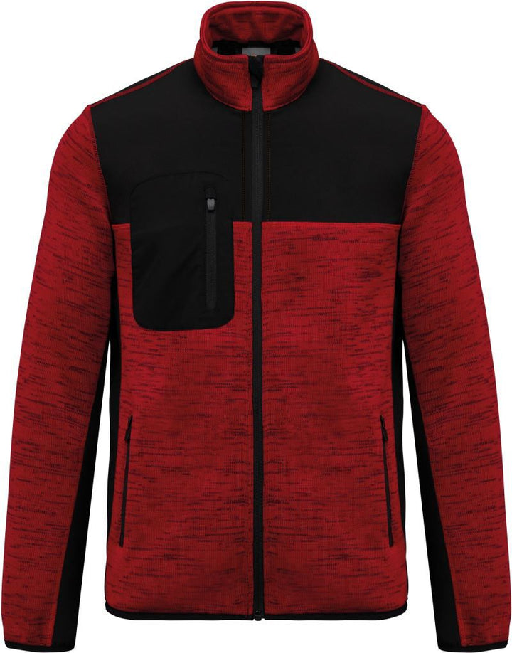 WK 9108 | Herren Workwear Strickfleece Jacke (black)