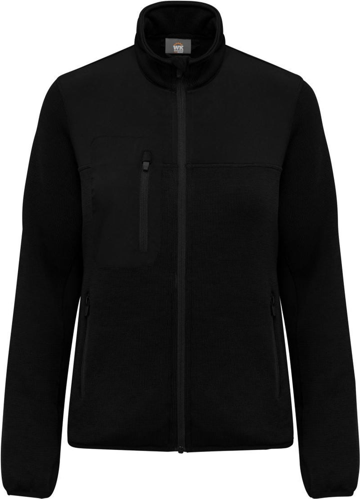 WK 9109 | Damen Workwear Strickfleece Jacke (black)